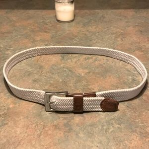White FootJoy FJ woven Belt